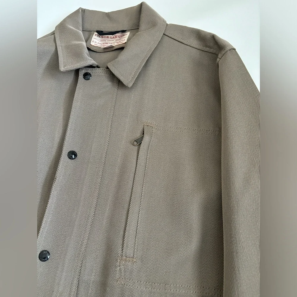 Filson Jacket Mens XXL Beige Weekender Virgin Wool Full Workwear Whipcord 0018 - Picture 2 of 13
